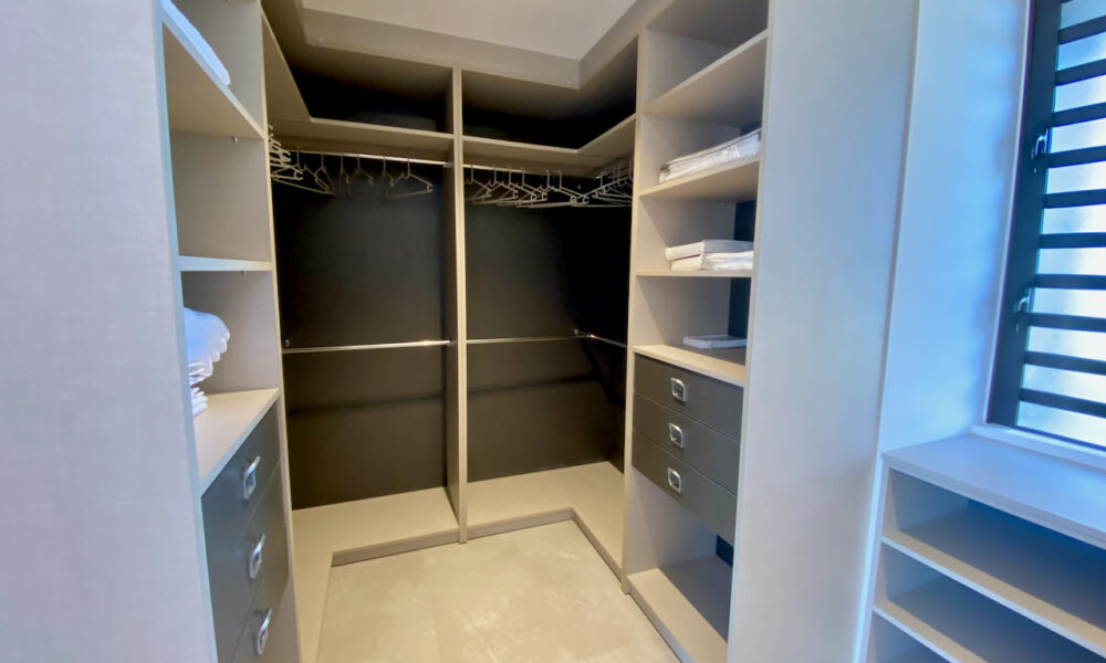 Pointe Azur master bedroom walk in cupboard